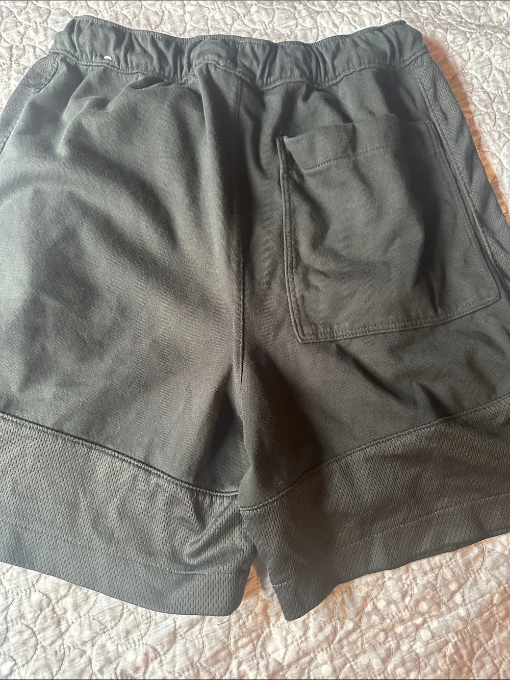 Jordan Flight MVP Black Athletic Shorts with Red Accent Logo